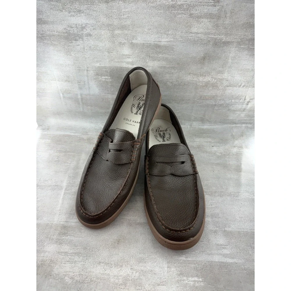 Cole Haan Men Pinch Maine Classic Grand.OS Brown Leather Penny Loafers Sz 10.5M
